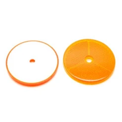 2 Catadioptres Ronds Orange 80 Mm -Messi Boutique 2 catadioptres ronds orange 80 mm 2