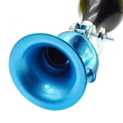 Avertisseur Sonore De Vélo Poire En Forme De Trompette - Bleu Martelé -Messi Boutique avertisseur sonore de velo poire en forme de trompette bleu martele 2