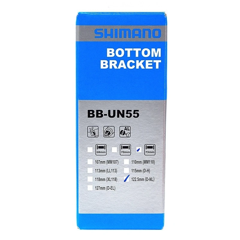 Boîtier De Pédalier SHIMANO BB-UN55 73 Mm - 122,5 Mm Axe Carré 4 Boîtier De Pédalier SHIMANO BB-UN55 73 Mm - 122,5 Mm Axe Carré – Image 2