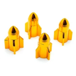 Bouchon De Valve Missile Doré En Aluminium - Par 4 -Messi Boutique bouchon de valve missile dore en aluminium par 4 3