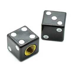 Bouchons De Valve Dés - Noir - Par 4