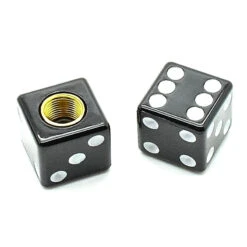 Bouchons De Valve Dés - Noir - Par 4 -Messi Boutique bouchons de valve des noir par 4 3