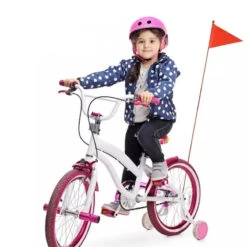 Fanion Orange De Sécurité Pour Remorque Ou Vélo Enfant -Messi Boutique fanion orange de securite pour remorque ou velo enfant 2
