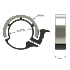 Knog Oi Sonnette Vélo Classic Large Couleur Argent -Messi Boutique knog oi sonnette velo classic large couleur argent 2