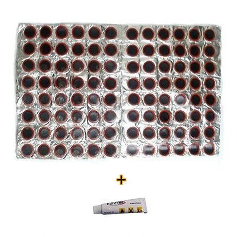 Lot De 96 Rustines Pour Pneus De Vélo + Colle 3 Lot De 96 Rustines Pour Pneus De Vélo + Colle