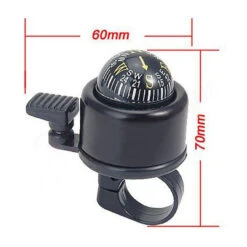 Sonnette De Vélo Avec Boussole - Noir -Messi Boutique sonnette de velo avec boussole noir 2